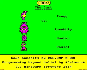 Frak! (1984)(Aardvark) screen shot title